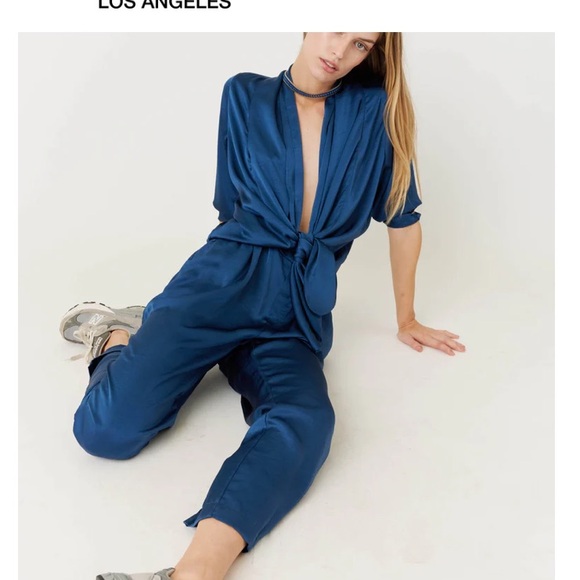 Overlover Stina Stone Blue Jumpsuit, XS - Picture 2 of 13
